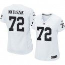 Women Nike Oakland Raiders &72 John Matuszak Elite White NFL Jersey