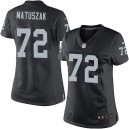 Women Nike Oakland Raiders &72 John Matuszak Elite Black Team Color NFL Jersey
