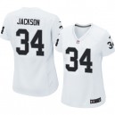 Women Nike Oakland Raiders &34 Bo Jackson Elite White NFL Jersey