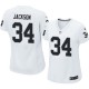 Women Nike Oakland Raiders &34 Bo Jackson Elite White NFL Jersey