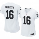 Women Nike Oakland Raiders &16 Jim Plunkett Elite White NFL Jersey