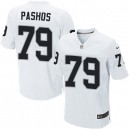 Men Nike Oakland Raiders &79 Tony Pashos Elite White NFL Jersey