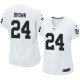Women Nike Oakland Raiders &24 Willie Brown Elite White NFL Jersey