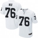 Men Nike Oakland Raiders &76 Lucas Nix Elite White NFL Jersey
