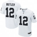 Men Nike Oakland Raiders &12 Brice Butler Elite White NFL Jersey