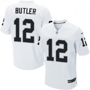 Hommes Nike Las Vegas Raiders # 12 Brice Butler Élite blanc NFL Maillot Magasin
