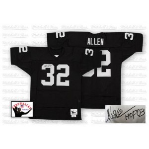 Mitchell et Ness Las Vegas Raiders # 32 Marcus Allen Noir équipe couleur Throwback authentique autographiée NFL Maillot Magasin