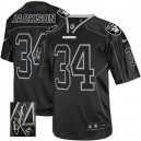 Men Nike Oakland Raiders &34 Bo Jackson Elite Lights Out Black Autographed NFL Jersey