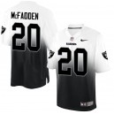 Men Nike Oakland Raiders &20 Darren McFadden Elite White/Black Fadeaway NFL Jersey