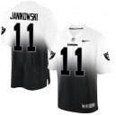 Men Nike Oakland Raiders &11 Sebastian Janikowski Elite White/Black Fadeaway NFL Jersey