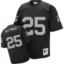 Mitchell and Ness Oakland Raiders &25 Fred Biletnikoff Black Authentic Throwback NFL Jersey