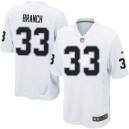 Youth Nike Oakland Raiders &33 Tyvon Branch Elite White NFL Jersey