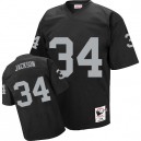 Mitchell and Ness Oakland Raiders &34 Bo Jackson Black Team Color Authentic Throwback NFL Jersey