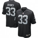 Youth Nike Oakland Raiders &33 Tyvon Branch Elite Black Team Color NFL Jersey