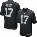Youth Nike Oakland Raiders &17 Denarius Moore Elite Black Team Color NFL Jersey
