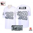Mitchell and Ness Oakland Raiders &32 Marcus Allen White with Silver No. Authentic Throwback Autographed NFL Jersey