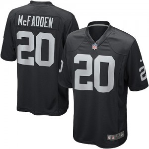 Couleur NFL maillot de l'équipe jeunesse Nike Las Vegas Raiders # 20 Darren McFadden Élite noir