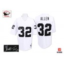 Mitchell and Ness Oakland Raiders &32 Marcus Allen White Authentic Throwback Autographed NFL Jersey