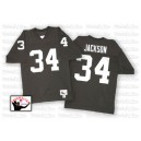 Youth Mitchell and Ness Oakland Raiders &34 Bo Jackson Black Team Color Authentic NFL Throwback Jersey