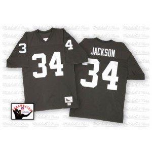Jeunesse Mitchell et Ness Las Vegas Raiders # 34 Bo Jackson Noir équipe couleur authentique Throwback NFL Maillot Magasin Jeunesse Mitchell et Ness Las Vegas Raiders # 34 Bo Jackson Noir équipe couleur authentique Throwback NFL Maillot Magasin