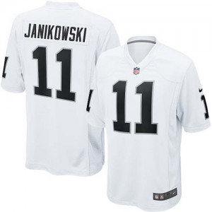 Jeunesse Nike Las Vegas Raiders # 11 Sebastian Janikowski Élite blanc NFL Maillot Magasin