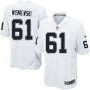 Youth Nike Oakland Raiders &61 Stefen Wisniewski Elite White NFL Jersey