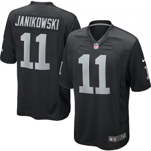 Couleur NFL maillot de l'équipe jeunesse Nike Las Vegas Raiders # 11 Sebastian Janikowski Élite noir