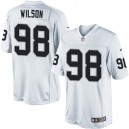 Youth Nike Oakland Raiders &98 C.J. Wilson Elite White NFL Jersey