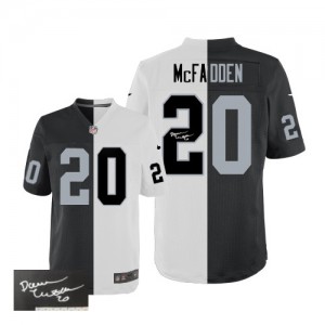 Hommes Nike Las Vegas Raiders # 20 Darren McFadden Élite Team/route deux ton dédicacée NFL Maillot Magasin