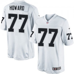 Jeunesse Nike Las Vegas Raiders # 77 Élite de Howard Austin blanc NFL Maillot Magasin