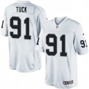 Youth Nike Oakland Raiders &91 Justin Tuck Elite White NFL Jersey