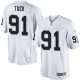Youth Nike Oakland Raiders &91 Justin Tuck Elite White NFL Jersey