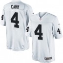Youth Nike Oakland Raiders &4 Derek Carr Elite White NFL Jersey