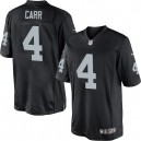 Youth Nike Oakland Raiders &4 Derek Carr Elite Black Team Color NFL Jersey