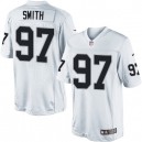 Youth Nike Oakland Raiders &97 Antonio Smith Elite White NFL Jersey