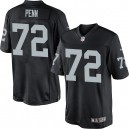 Youth Nike Oakland Raiders &72 Donald Penn Elite Black Team Color NFL Jersey