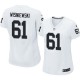 Women Nike Oakland Raiders &61 Stefen Wisniewski Elite White NFL Jersey