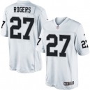 Youth Nike Oakland Raiders &27 Carlos Rogers Elite White NFL Jersey