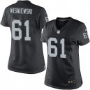 Women Nike Oakland Raiders &61 Stefen Wisniewski Elite Black Team Color NFL Jersey