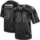 Reebok Oakland Raiders &34 Bo Jackson Lights Out Black Replica Throwback NFL Jersey