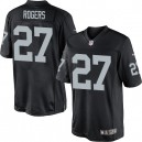 Youth Nike Oakland Raiders &27 Carlos Rogers Elite Black Team Color NFL Jersey