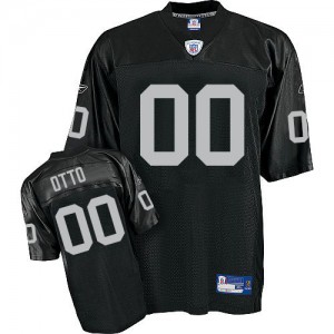 Reebok Las Vegas Raiders # 0 Jim Otto noir Throwback NFL maillot