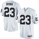 Youth Nike Oakland Raiders &23 Tarell Brown Elite White NFL Jersey
