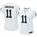 Women Nike Oakland Raiders &11 Sebastian Janikowski Elite White NFL Jersey