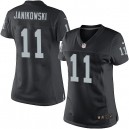 Women Nike Oakland Raiders &11 Sebastian Janikowski Elite Black Team Color NFL Jersey