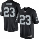 Youth Nike Oakland Raiders &23 Tarell Brown Elite Black Team Color NFL Jersey