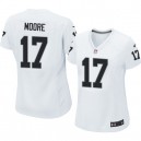 Women Nike Oakland Raiders &17 Denarius Moore Elite White NFL Jersey