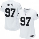 Women Nike Oakland Raiders &97 Antonio Smith Elite White NFL Jersey