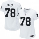 Women Nike Oakland Raiders &78 Justin Ellis Elite White NFL Jersey