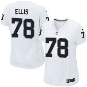 Femmes Nike Las Vegas Raiders # 78 Justin Ellis Élite blanc NFL Maillot Magasin